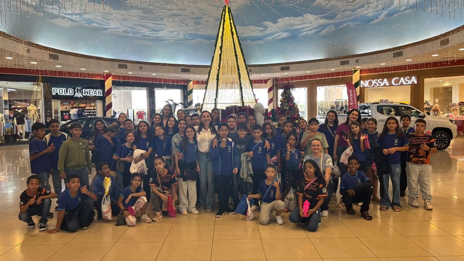 Alunos de Monte Castelo visitam o Oeste Plaza Shopping