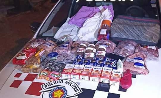 Polícia Militar de Castilho prende mulher com grande quantidade de produtos furtados em Três Lagoas/MS