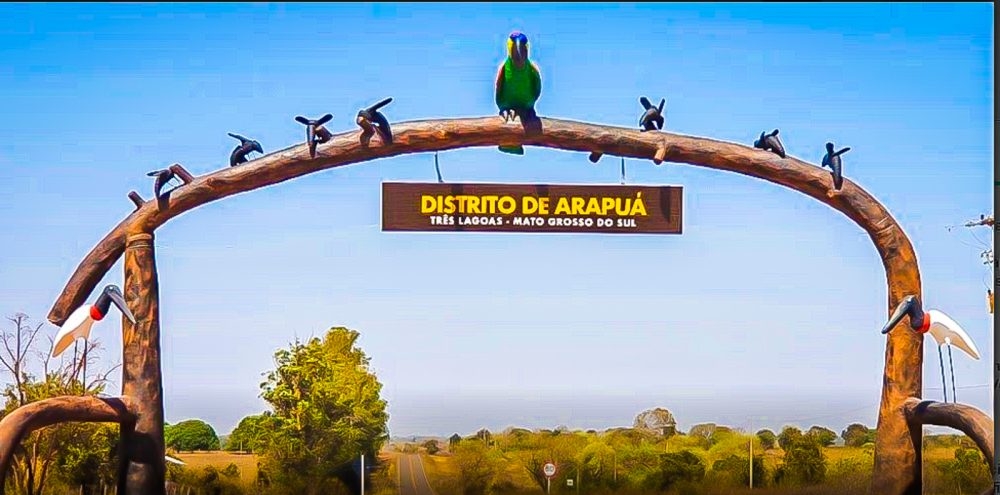 Em Três Lagoas artista que criou portal da entrada para Arapuá vai realizar manutenção gratuita