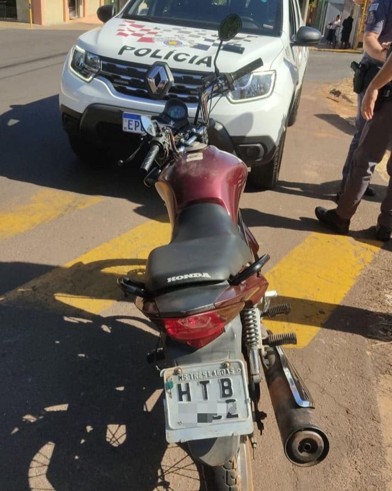 Moto é furtada em Três Lagoas e foi localizada em Andradina pela Polícia Militar