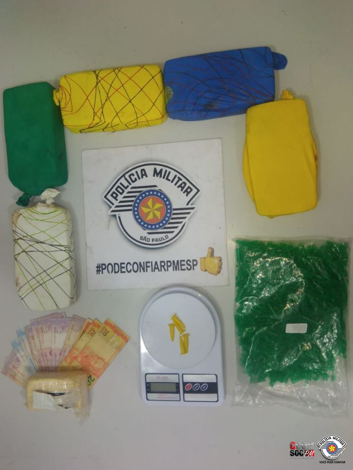 Polícia Militar de Pereira Barreto prende dois por tráfico de drogas no bairro Jardim Paraíso