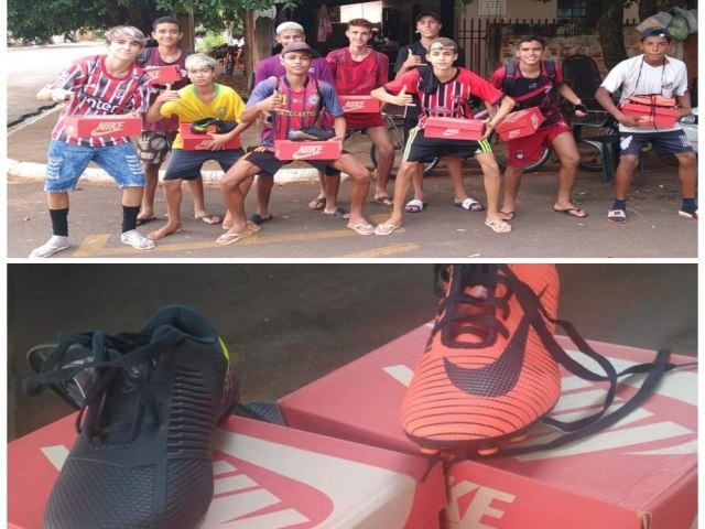 Em Nova Independência empresário de Mogi doa material esportivo ao projeto Meninos da Vila