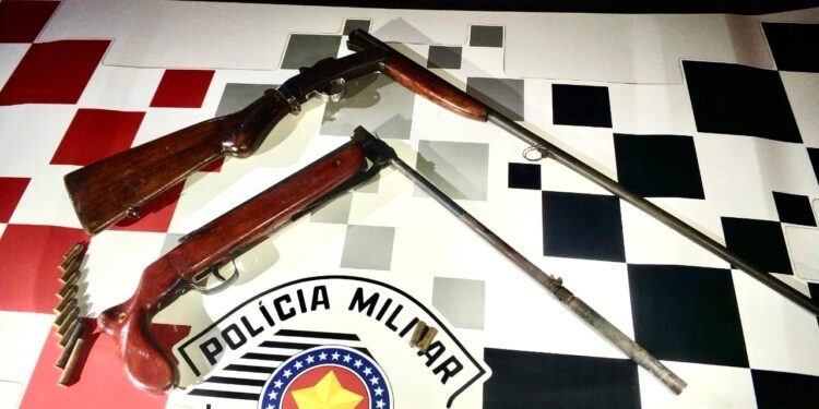 Em Castilho Força Tática prende agricultor pelos crimes de Porte e Posse Irregular de Arma de Fogo