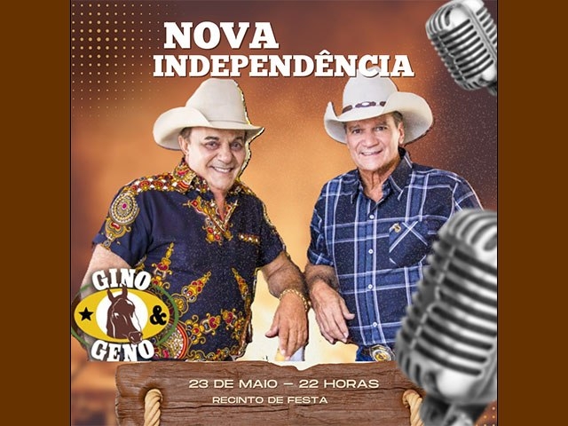 Gino & Geno confirmados na 42ª Festa do Peão de Nova Independência