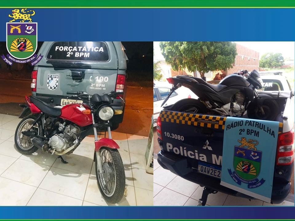 Polícia Militar recuperou 02 veículos produtos de furto em Três Lagoas