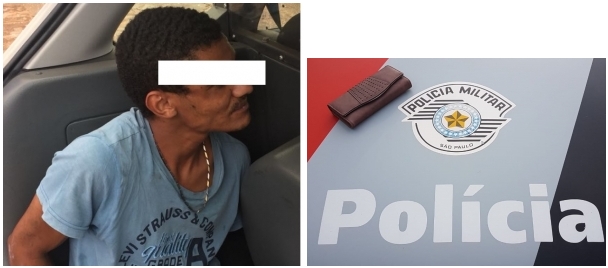Polícia Militar de Lavínia prendeu em flagrante no bairro Nossa Senhora Aparecida autor de furto