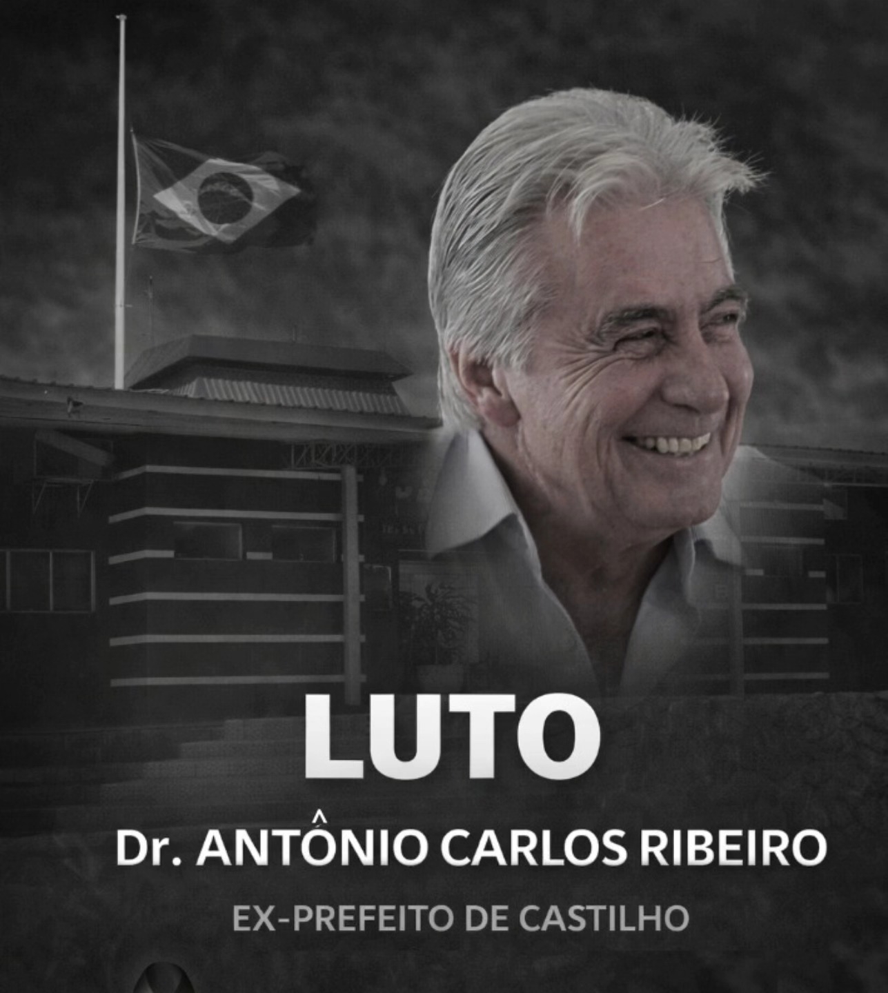 Castilho decreta Luto Oficial de 3 dias e ponto facultativo de meio período pela morte do ex-prefeito dr. Antônio