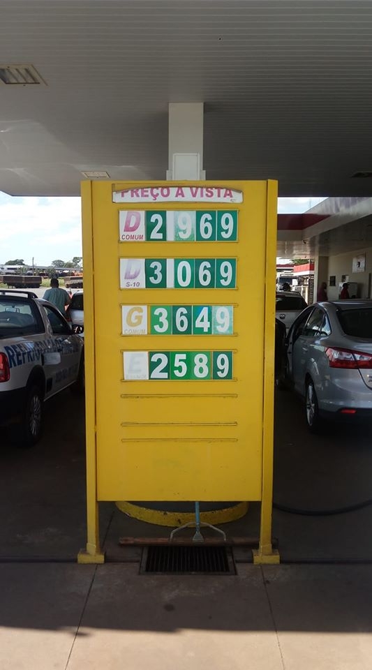 Moradores de Três Lagoas tem etanol R$ 2,58 e gasolina R$ 3,64 no Posto na divisa de MS com SP em Castilho