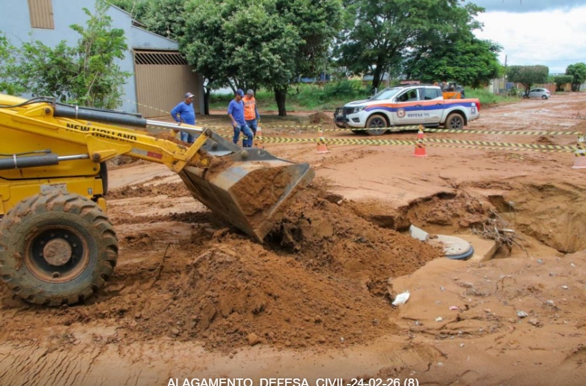 Defesa Civil em conjunto com secretarias municipais atuam em ação preventiva durante chuvas em Três Lagoas