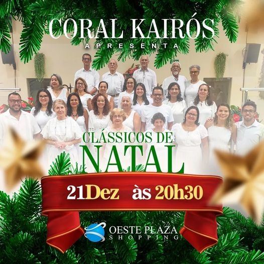 "Clássicos de Natal" com o Coral Kairós no Shopping de Andradina