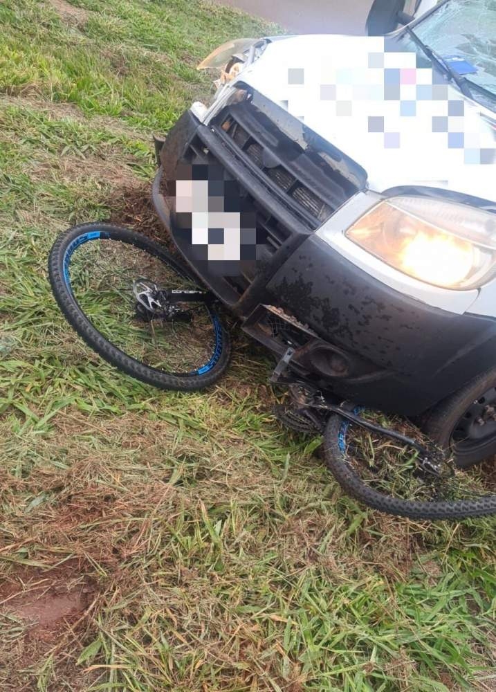 Ciclista atropelado em Andradina  luta pela vida