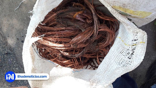 Guarda Municipal de Ilha Solteira apreende 300 kg de fio de cobre