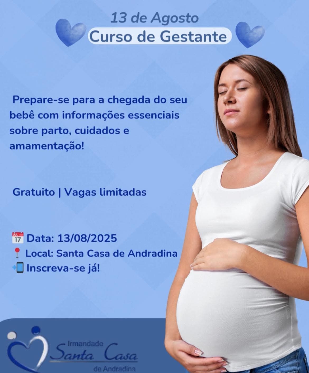 Santa Casa de Andradina abre inscrição para curso de gestante