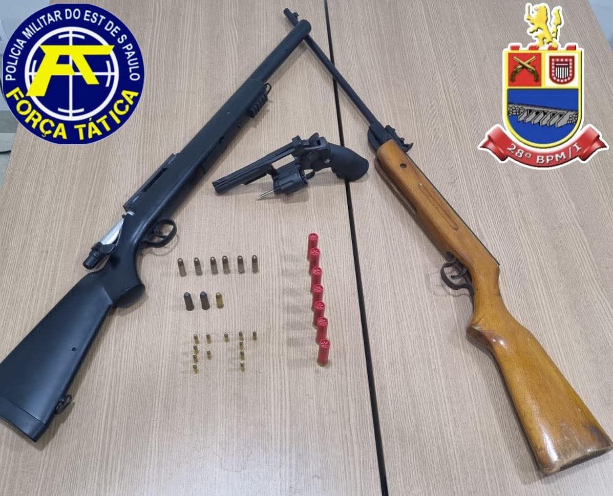 Força Tática de Andradina apreende menor com arma de fogo e munições na avenida Guanabara