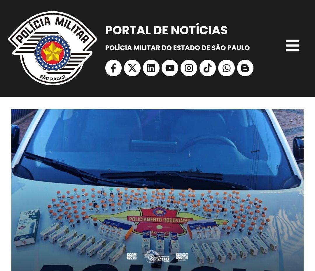 Polícia Rodoviária prende mulher com medicamentos contrabandeados em ônibus na SP 300 em Mirandópolis