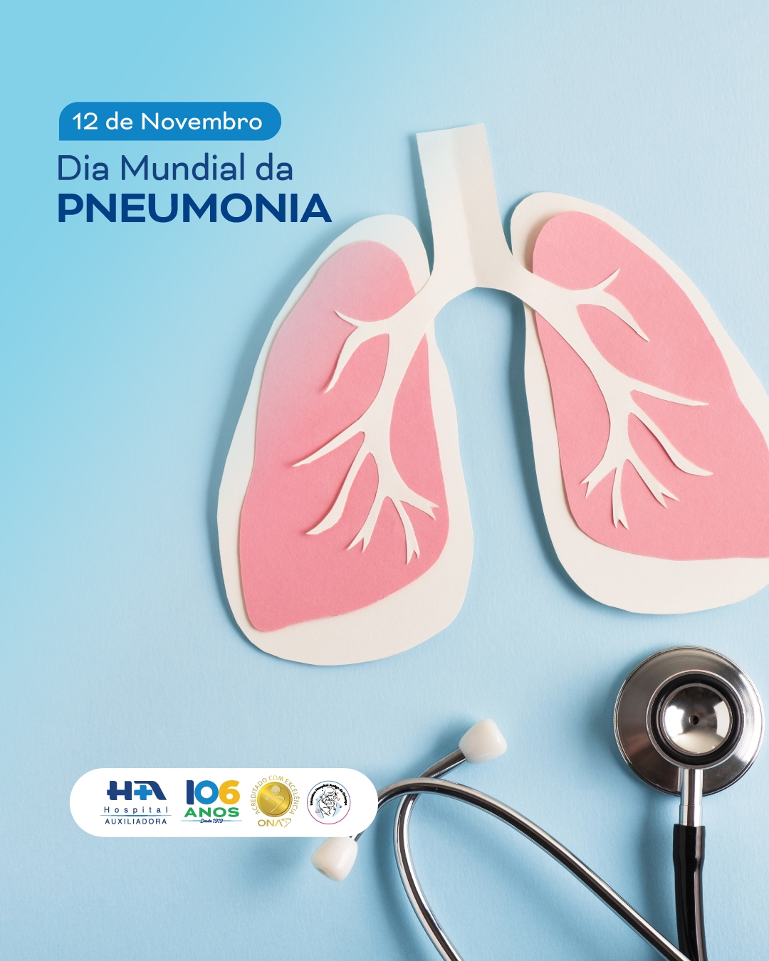 Dia Mundial da Pneumonia: Hospital de Três Lagoas reforça alerta para prevenção e vacinação