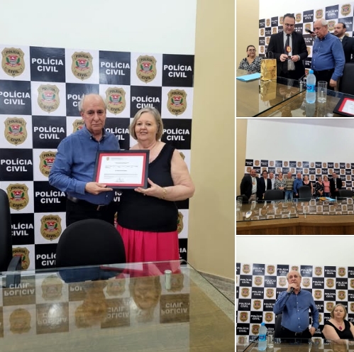 POLÍCIA CIVIL DE DRACENA HOMENAGEIA DELEGADO FERES CURY KARAM PELOS 40 ANOS DE CARREIRA
