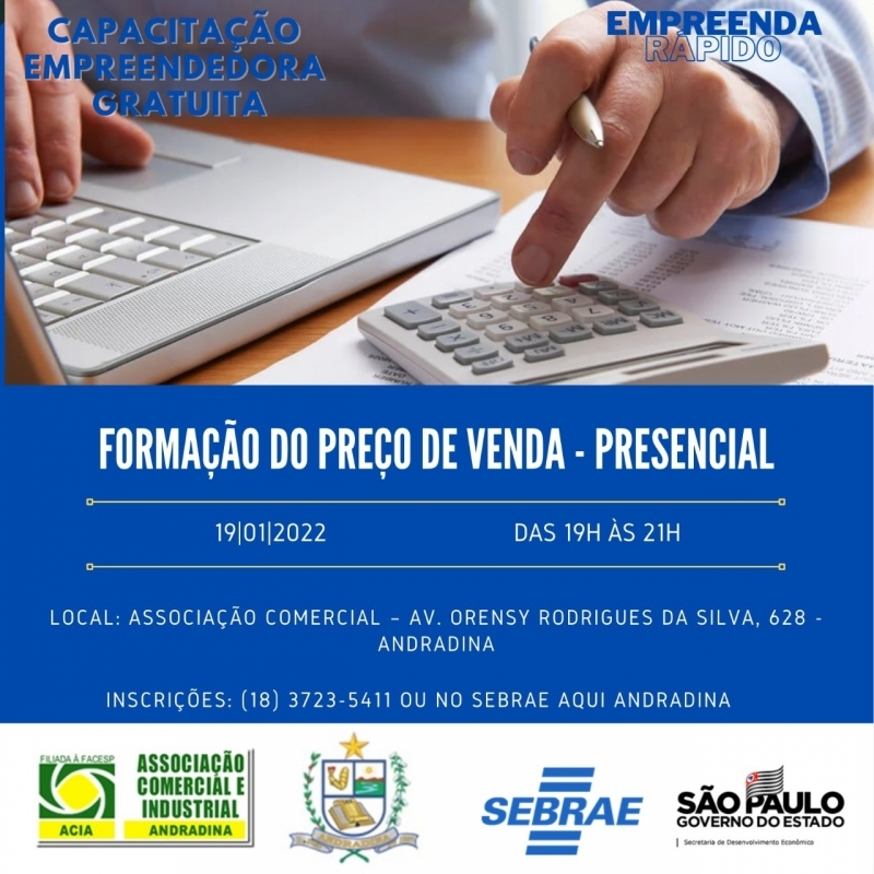 Palestra do Sebrae Andradina ensina a calcular preço de venda