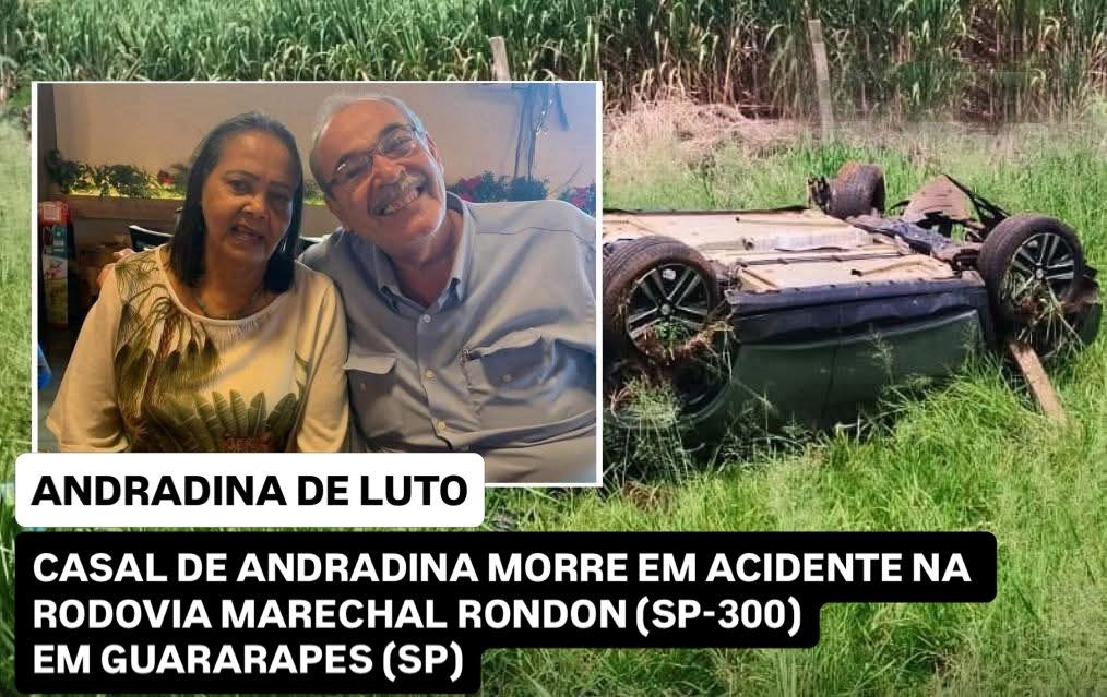CIDADE DE ANDRADINA EM LUTO PELO MORTE DE CASAL DE IDOSOS EM GRAVE ACIDENTE