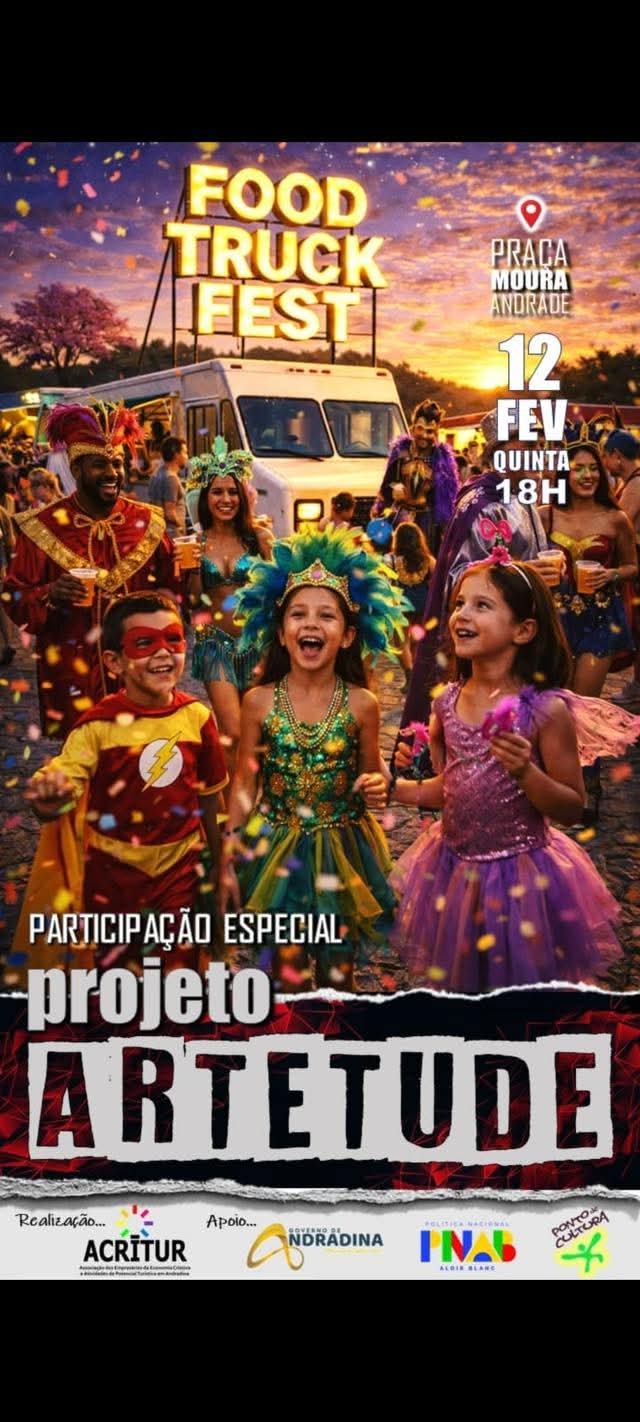 FOLIA EM ANDRADINA: Praça Moura Andrade recebe esquenta de carnaval