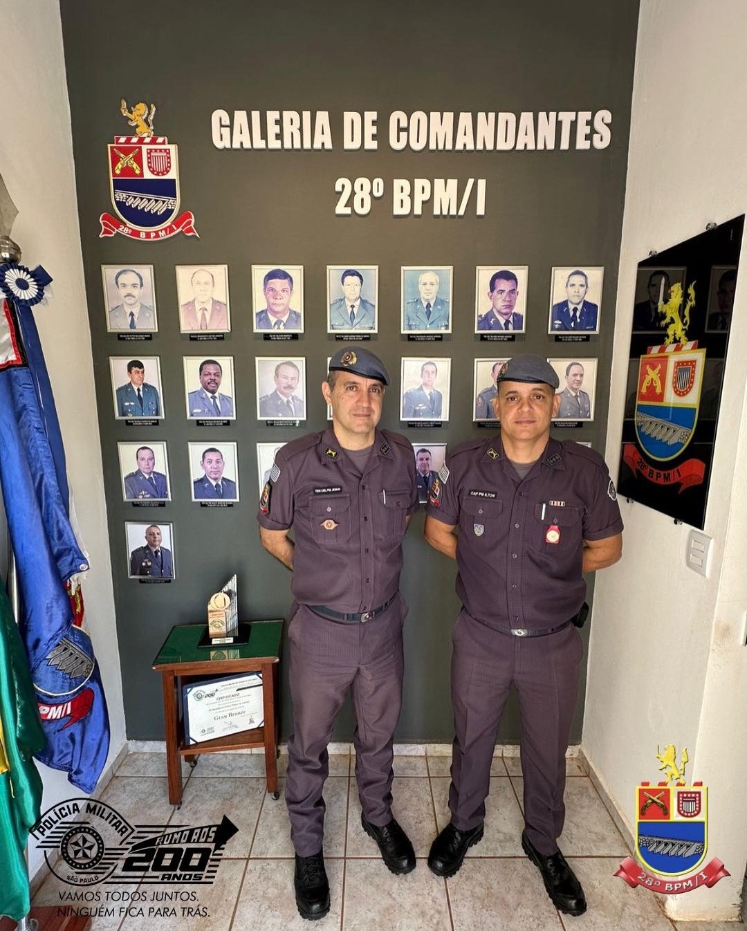 Comandante do 28º BPM/I recepciona novo comandante da 1ª Companhia de Andradina
