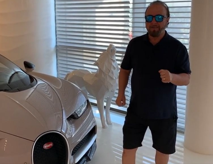 Prefeito de Andradina Mário Celso mostra Bugatti Chiron em vídeo