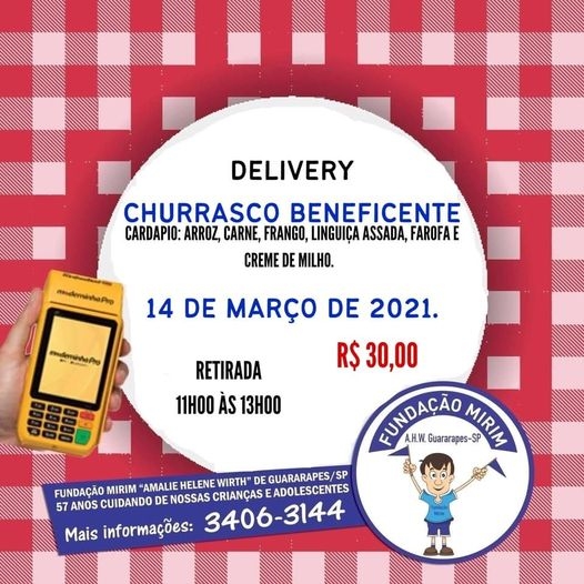 Fundação Mirim de Guararapes realizou churrasco beneficente delivery