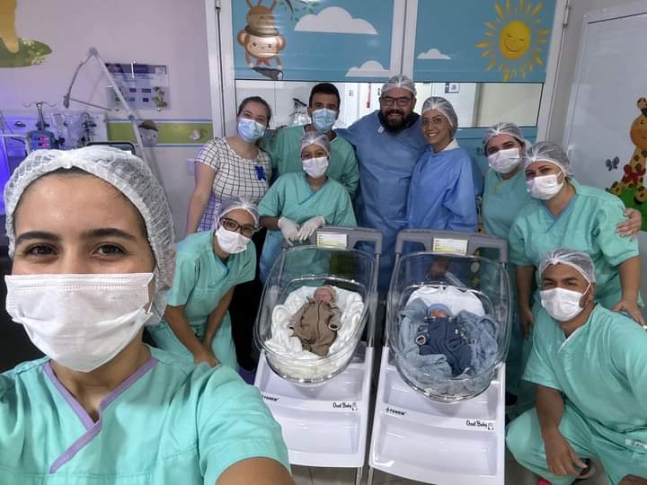 UTI Neonatal do Hospital Auxiliadora em Três Lagoas comemora alta de gêmeos