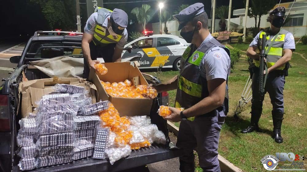 POLICIAMENTO RODOVIÁRIO DE ARAÇATUBA APREENDEM 123.500 COMPRIMIDOS DE ANFETAMINA