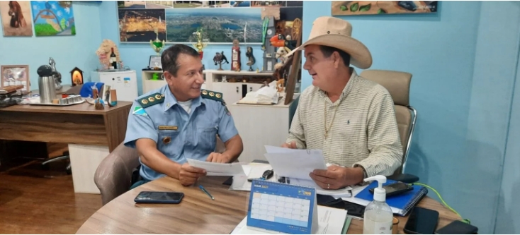 COMANDANTE DO CPA-2 SE REUNE COM PREFEITO DE TRÊS LAGOAS