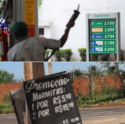 EM TRÊS LAGOAS (MS) UMA MARMITA CUSTA MENOS QUE UM LITRO DE GASOLINA