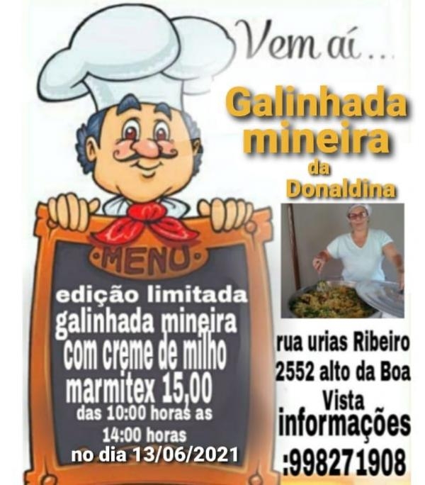 Em Três Lagoas adquira os convites para a tradicional Galinhada Mineira da Donaldina