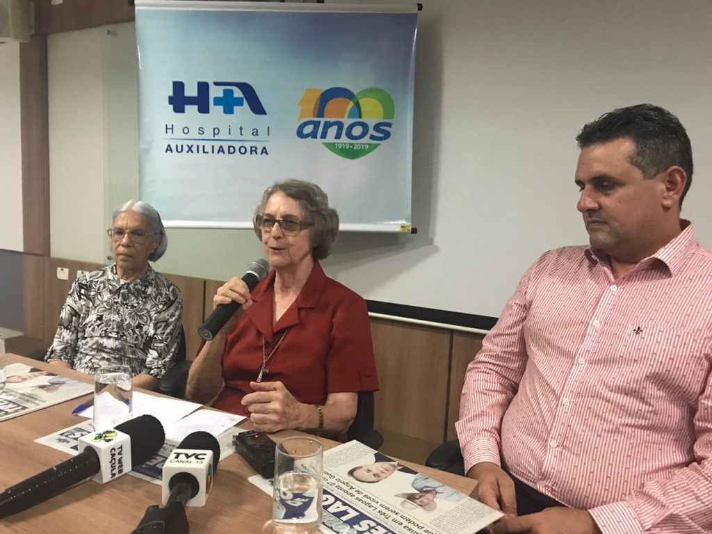 Em coletiva de imprensa Hospital Auxiliadora de Três Lagoas anuncia nova Irmã que irá assumir a Direção Geral