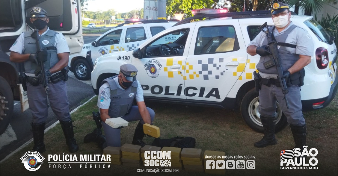 POLÍCIA RODOVIÁRIA DETÉM TRAFICANTE COM 30 KG DE COCAÍNA EM ARAÇATUBA