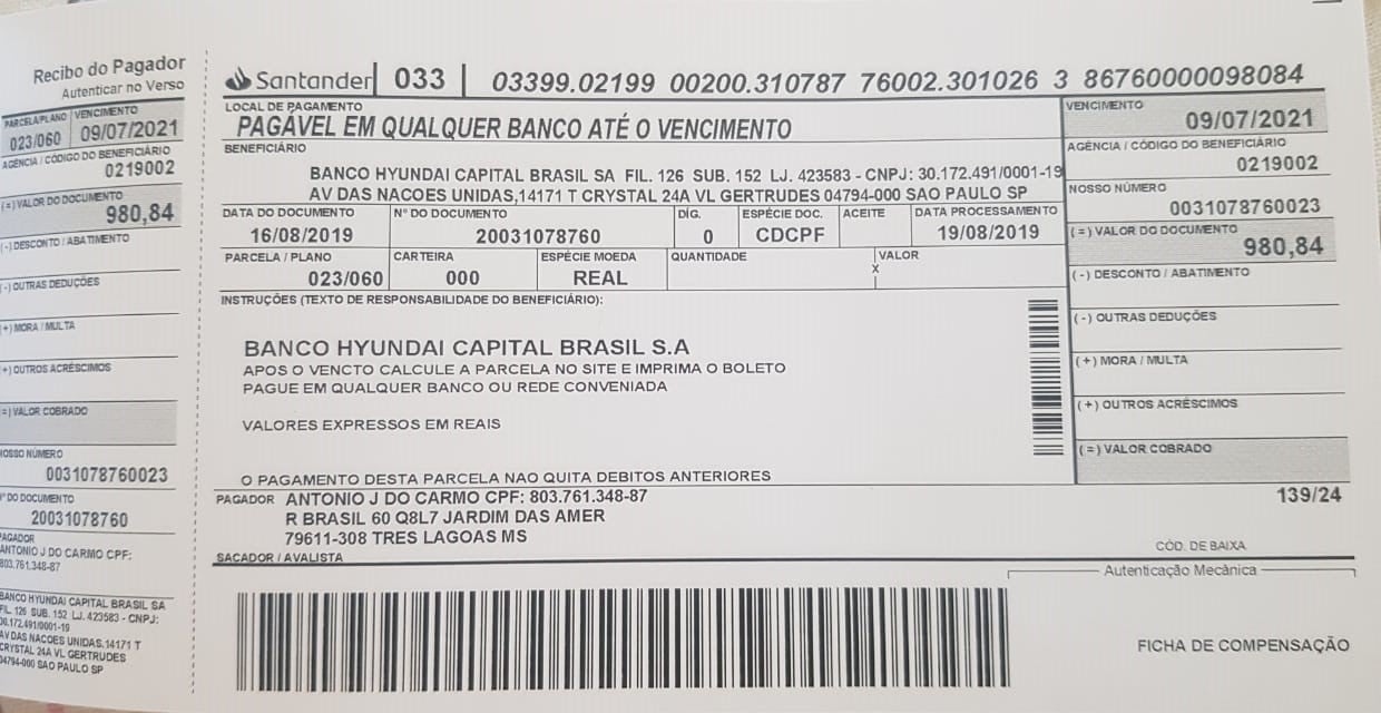 EM ANDRADINA 'Pensei que fosse Banco Hyundai, mas era Santander! Armadilha?´