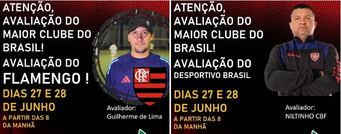 Andradina recebe avaliação oficial do Flamengo e Desportivo Brasil para jovens talentos do futebol