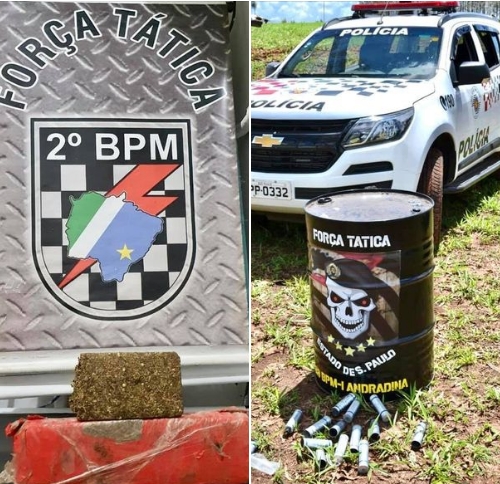Força Tática do 28º BPMI de Andradina e Força Tática do 2º BPM de Três Lagoas prendem 02 indivíduos por tráfico de drogas