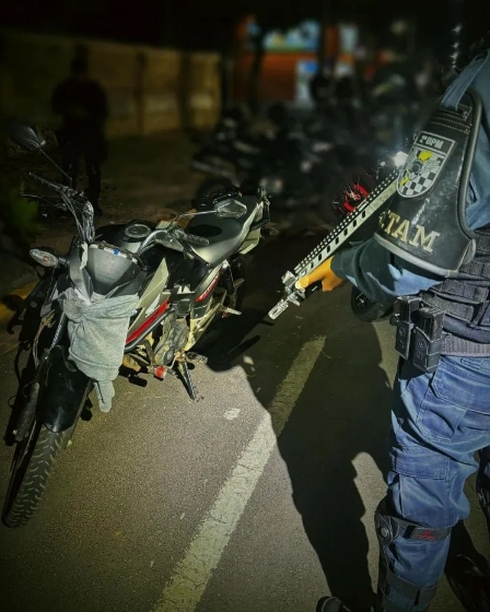 PM recupera motocicleta furtada e apreende adolescente durante Operação Boas Festas em Três Lagoas
