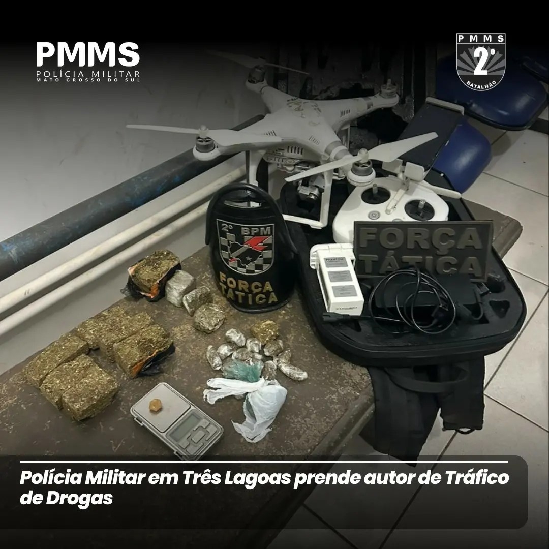 Força Tática de Três Lagoas prende autor de arremessar drogas para dentro do Presídio de Segurança Média
