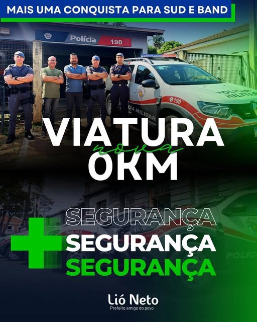 Prefeito Lió Neto entrega viatura zero Km para Polícia Militar de Sud Mennucci