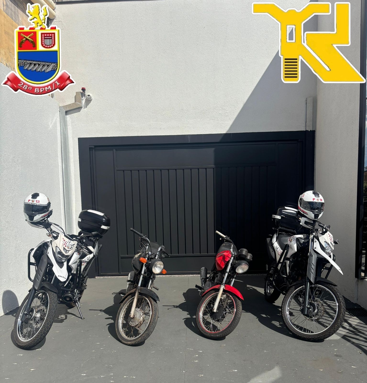 Polícia Militar de Andradina recupera motos furtadas em Frigorífico e conduz suspeitos