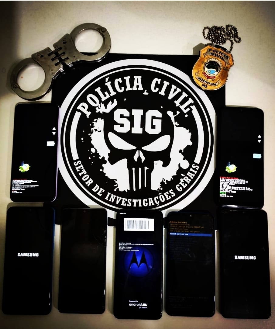 Polícia Civil de Três Lagoas recupera em apenas um dia 7 celulares e sete são presos por receptação