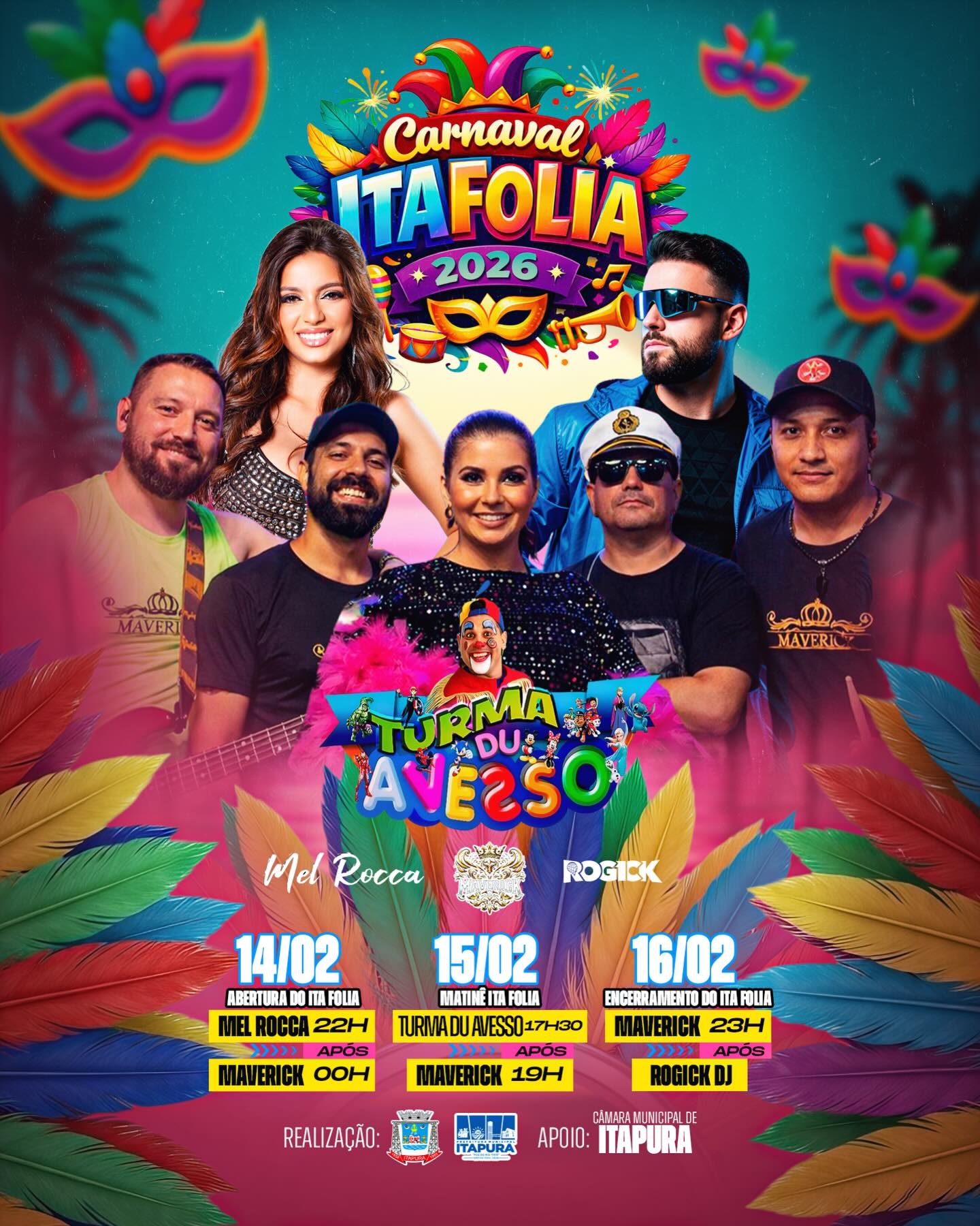Prefeito de Itapura divulga atrativos do CARNAVAL ITAFOLIA 2026