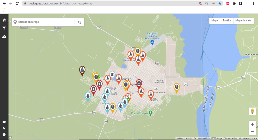 PIONEIRA EM MS – Três Lagoas implementa mapa interativo de obras, saiba como funciona