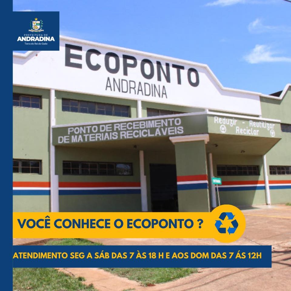 ECOPONTO DE ANDRADINA RECEBE MATERIAIS RECICLÁVEIS