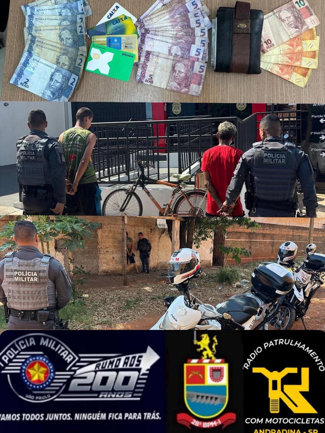 Polícia Militar de Andradina prende dois homens por furto e receptação