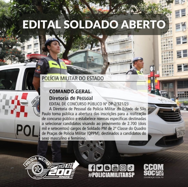 Concurso para a contratação de soldados da Polícia Militar SP