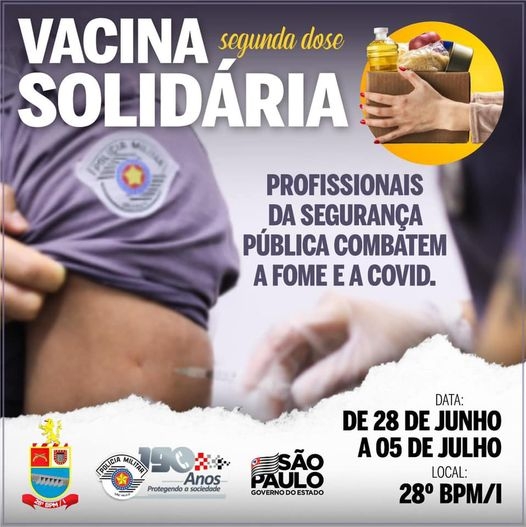Vacina Solidária no Quartel da Polícia Militar de Andradina