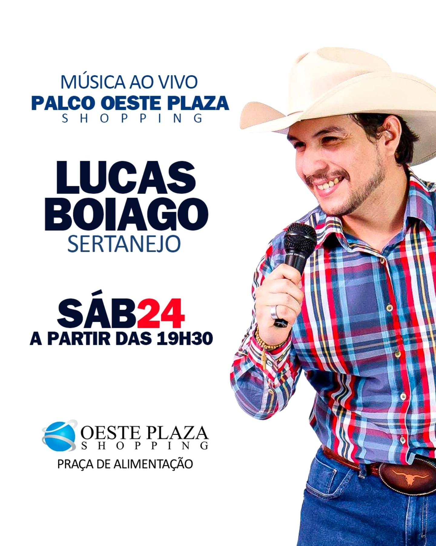 Sábado tem Sertanejo ao vivo no Oeste Plaza Shopping em Andradina