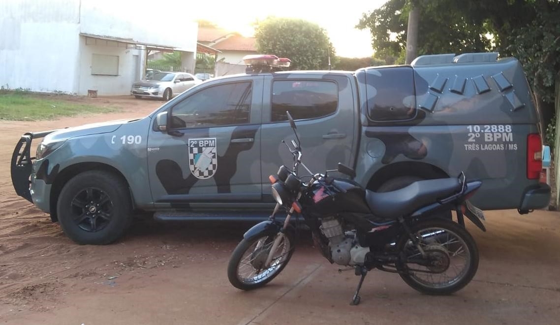 Polícia Militar recupera motocicleta furtada com reeducando liberado do semiaberto em razão da pandemia do coronavírus em Três Lagoas MS